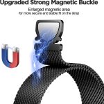 ⁦22mm Watch Strap Compatible with Huawei watch GT 5 46mm Strap Stainless Steel Band for Watch 4 46mm Parachute-Style Buckle Strap Compatible with Huawei watch GT 4 3 2 46mm Straps⁩ - الصورة ⁦3⁩