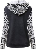 ⁦N&R Women's Half Zip Color Block Sweatshirt Hoodies Drawstring Pullover Tops with Pockets MANIHOM⁩ - الصورة ⁦5⁩
