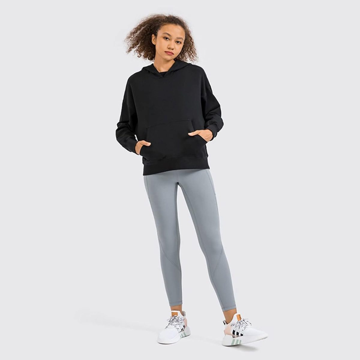 ⁦TOEE Women Sweatshirts Women Sports Jacket Hoodies Sweatshirts Breathable Sweat Sweatshirt With Hood Wear Outside Home Sports Casual Jacket (Color : Pink, Size : X-Large)⁩ - الصورة ⁦7⁩