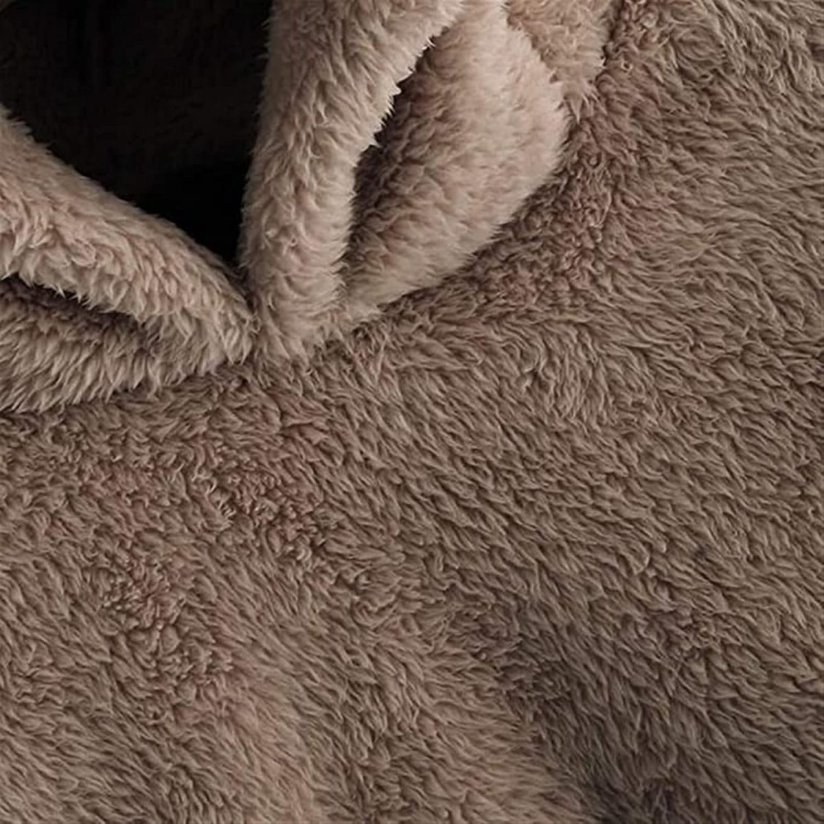 ⁦ZFLY Women Plush Teddy Bear Fleece Outwear Coat Hooded Cartoon Sweatshirt Hoodie Hooded Sweater With Ears (Color : Brown, Size : X-Large)⁩ - الصورة ⁦4⁩