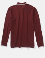 ⁦American Eagle Mens U-0176-3079-104 P-Intl L/S Polo Heather⁩ - الصورة ⁦3⁩