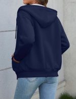 ⁦PEHMEA Women's Full Zip Fleece Hoodie Warm Sherpa Lined Sweatshirt Winter Jackets with Pockets⁩ - الصورة ⁦3⁩