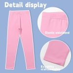 ⁦Chicduo 12 Pack Girls Leggings Girls Cotton Pants Toddler Stretch High Waisted Leggings Soft and Breathable Leggings⁩ - الصورة ⁦5⁩