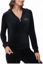 ⁦Juicy Couture Women's Bling Velour Hoodie⁩ - الصورة ⁦2⁩