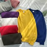 ⁦HOT BODY Womens Hoodies Women Solid Color Farseeing Sleeve Oversized Hoodie Sweatshirt Ladies Streetwear Slouch Pullover Jumper Tops6 Colours (Color : OneColor, Size : L)⁩ - الصورة ⁦3⁩