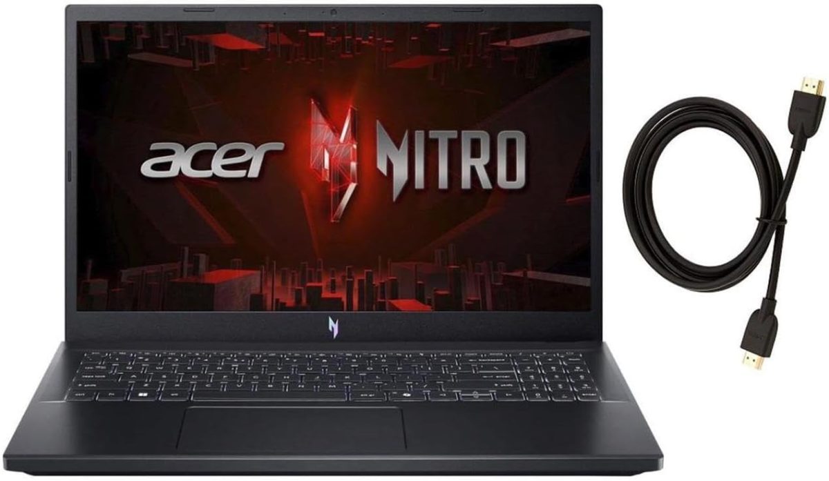 acer Nitro V 15.6" FHD 144Hz Gaming Laptop | Intel 10-Core i7-13620H | NVIDIA GeForce RTX 4060|Backlit | Black | 16GB RAM DDR5 | 1024GB SSD | Windows 11 Home |Bundle with HDMI Cable