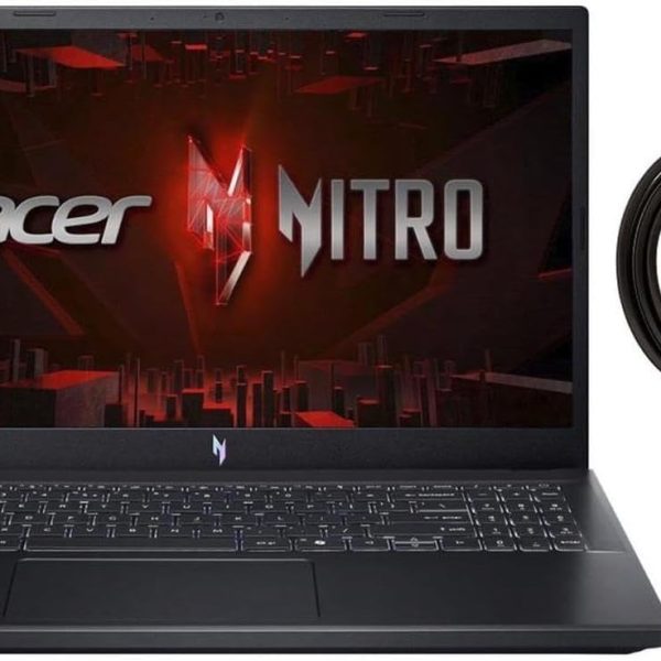 acer Nitro V 15.6" FHD 144Hz Gaming Laptop | Intel 10-Core i7-13620H | NVIDIA GeForce RTX 4060|Backlit | Black | 16GB RAM DDR5 | 1024GB SSD | Windows 11 Home |Bundle with HDMI Cable