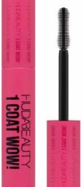 HUDA BEAUTY ORIGINAL | 1 Coat Wow! Volumizing Mascara | by Bella | (Black 10 ml, 10 ml (1 Pack)