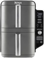 ⁦Ninja Double Stack XL Air Fryer, Vertical Dual Drawer Air Fryer with 4 cooking levels, 2 Drawers and 2 Racks, 9.5L Capacity, 6 Cooking Functions, 8 Portions, Grey, SL400ME, 2 Years Warranty⁩ - الصورة ⁦14⁩