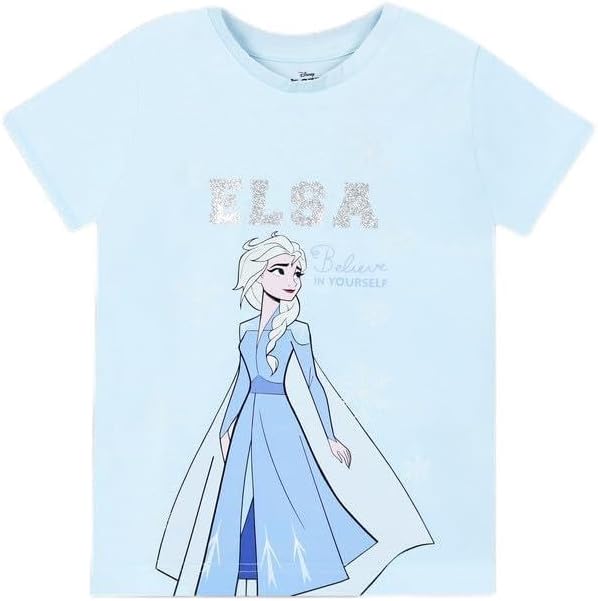 Disney Girls Disney Frozen Elsa Kids Girls Short Sleeves T-Shirt Western (pack of 1)