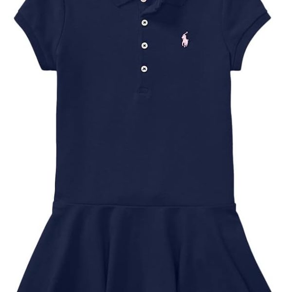 Ralph Lauren Polo Girls Short Sleeve Stretch Mesh Dress