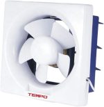 Tempo Plastic Wall Suction Fan - 25x25cm 28W, Ideal for Kitchens and Bathrooms
