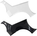 2 Pack Beard Shaping Styling and Haircut Tools for Men: Perfect for Men for Hairline Line-up, Edging - Stencil/Template for Trimming, Mustache, Goatee, Neckline, Great Gift, Black +Transparent