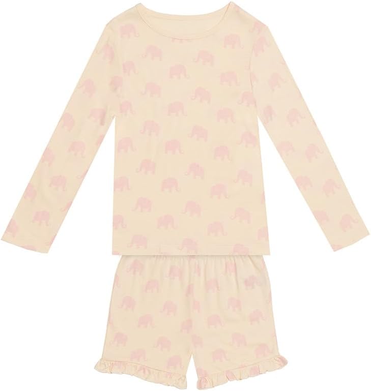 GREEN TREAT Girls GLHGT069 Bamboo Loungewear Set