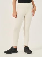 ⁦Styli Girls Solid Elastic Waistband Leggings⁩ - الصورة ⁦3⁩