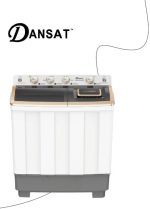 ⁦Dansat Twin Tub Top Loading Washing Machine, White, Model DAN11TW⁩ - الصورة ⁦2⁩