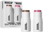 MAKEUP BY MARIO Original | Sculpt & Pop On the Go - Duo Mini Contour and Blush | 2 x 4 grams | by Bella | Mini Dark/RASPBERRY, 4 grams (Pack of 1)