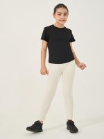 ⁦Styli Girls Solid Elastic Waistband Leggings⁩ - الصورة ⁦2⁩