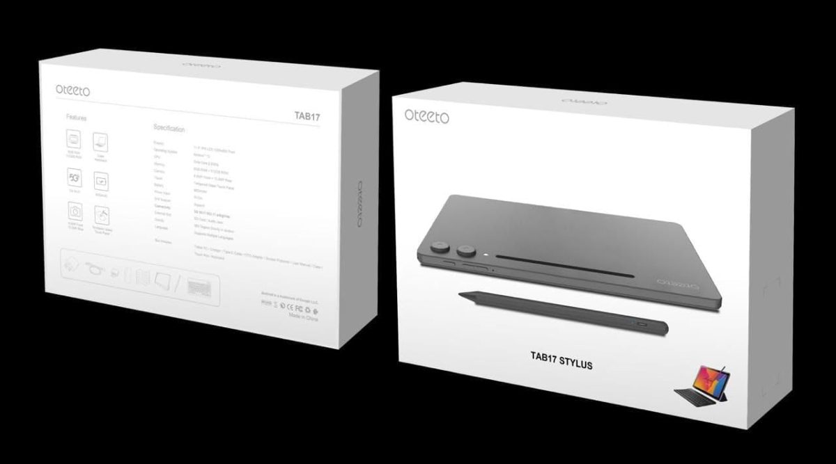 ⁦Oteeto TAB 17 Android Tablet, 11-inch Display, 8GB RAM, 512GB Storage, 8000mAh Battery, 5G Wi-Fi, with Keyboard Case & Stylus, Grey⁩ - الصورة ⁦5⁩