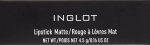 ⁦Inglot Lipstick Matte 409⁩ - الصورة ⁦2⁩