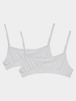 ⁦Styli Girls Pack Of 2 - Solid Strappy Crop Top⁩ - الصورة ⁦2⁩