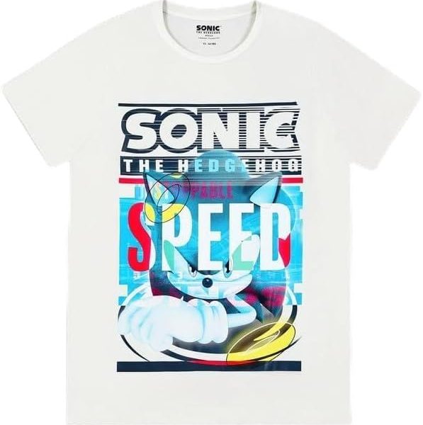 TRUCARE Boys SEGA Kids Boys Sonic Short Sleeves 100% Cotton T-Shirt Western (pack of 1)
