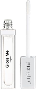 SWISS BEAUTY Metallic Gloss Me Lip Gloss | Lightweight,Non Sticky and Hydrating Lip Gloss| White, 6Ml