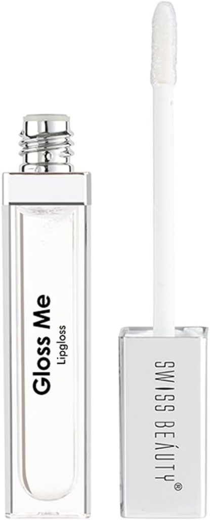 SWISS BEAUTY Metallic Gloss Me Lip Gloss | Lightweight,Non Sticky and Hydrating Lip Gloss| White, 6Ml