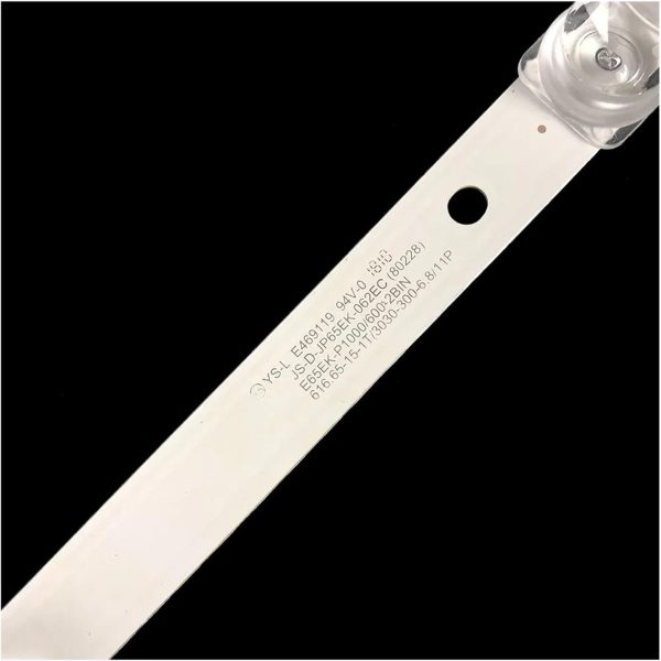 شريط اضاءة خلفية LED للتلفزيون 617 ملم 6 فولت 2 واط لـ T.C/L 65 بوصة JS-D-JP65EK-062EC (80228) 12 قطعة/مجموعة شرائط اضاءة خلفية LED E65EK-P1000 E65EK-P60