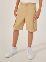 ⁦Styli Boys Solid Shorts With Cargo Pockets⁩ - الصورة ⁦2⁩