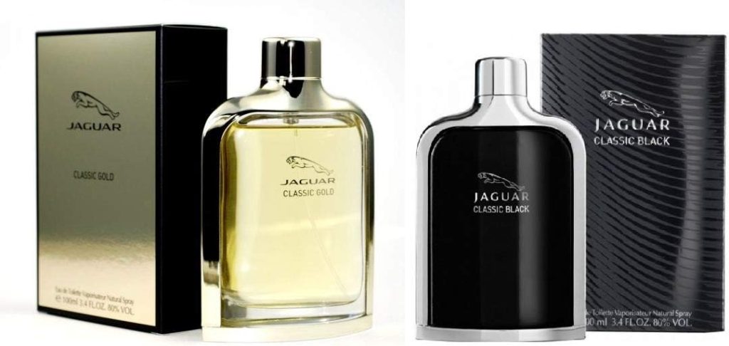 Jaguar Men's Classic Gold Eau de Toilette - 100ml with Classic Black Eau de Toilette - 100ml - Set of 2 Pieces