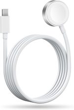 Vertebraid USB C Watch Charger Cable Compatible for Apple Watch: Magnetic Charger Cable Compatible with iWatch Series 10/9/8/7/6/5/4/3/2/1/SE/SE2, Travel Type C Charging Cord, 4.9ft