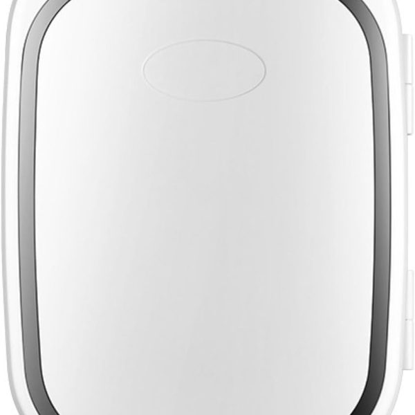 Tazweeq Mini Refrigerator, House Use and Car Use, 6 Liters, Cooler or Warmer, for Refrigerate Cosmetic, Drink, Water and Breast Milk (White)