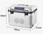 Car Refrigerator, Portable 12V/24V Car And Home Dual-use Small Mini Refrigerator, Dual-purpose Cold And Heating, Low Noise Operation, Intelligent Cycle Dual-core Cooling (Size : 19L)