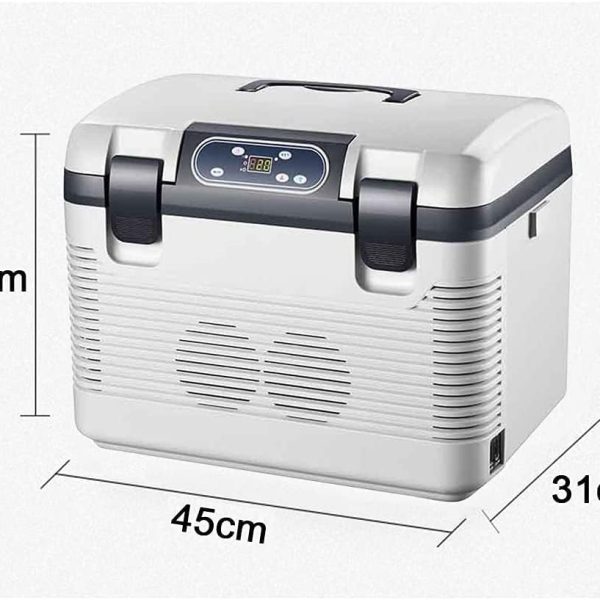 Car Refrigerator, Portable 12V/24V Car And Home Dual-use Small Mini Refrigerator, Dual-purpose Cold And Heating, Low Noise Operation, Intelligent Cycle Dual-core Cooling (Size : 19L)