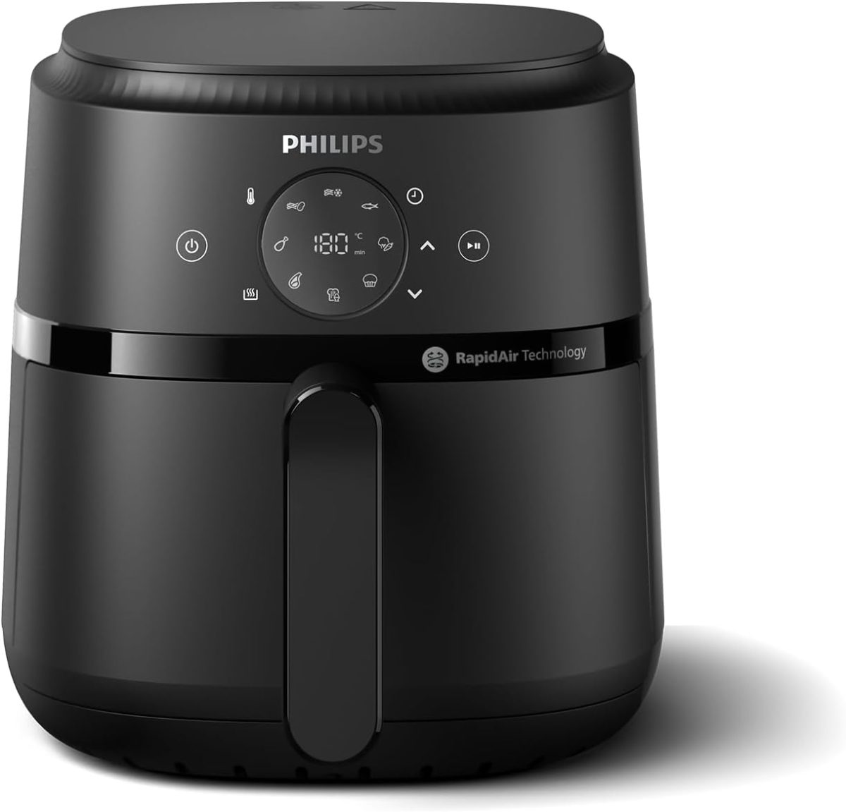Philips Airfryer 2000 Series 4.2L - 1500W power, RapidAir technology, digital touch screen, 13 cooking options, 9 preset functions, Up to 90% less fat, Black - NA229/09[Amazon Exclusive]