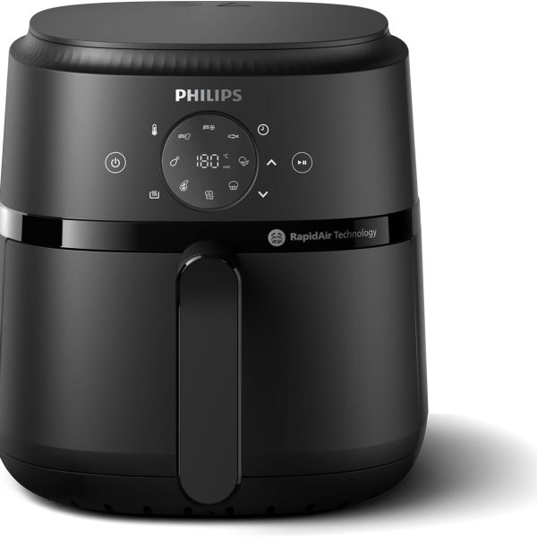 Philips Airfryer 2000 Series 4.2L - 1500W power, RapidAir technology, digital touch screen, 13 cooking options, 9 preset functions, Up to 90% less fat, Black - NA229/09[Amazon Exclusive]