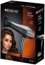 ⁦Repune Professional Hair Dryer, 2200W, 3 Temperature, 2 Speed Levels, Black⁩ - الصورة ⁦2⁩