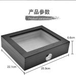 ⁦Cigar Box Cigar Box Cigar Moisturizing Humidity Cigar Seasoning Box Cigar Cabinet Cigar Wauyan⁩ - الصورة ⁦7⁩