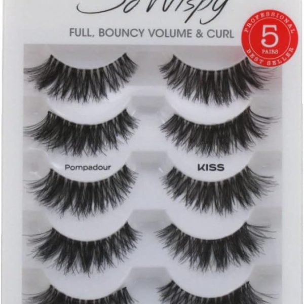 Kiss So Wispy Pompadour Lashes 5 Pairs (Pack of 2)
