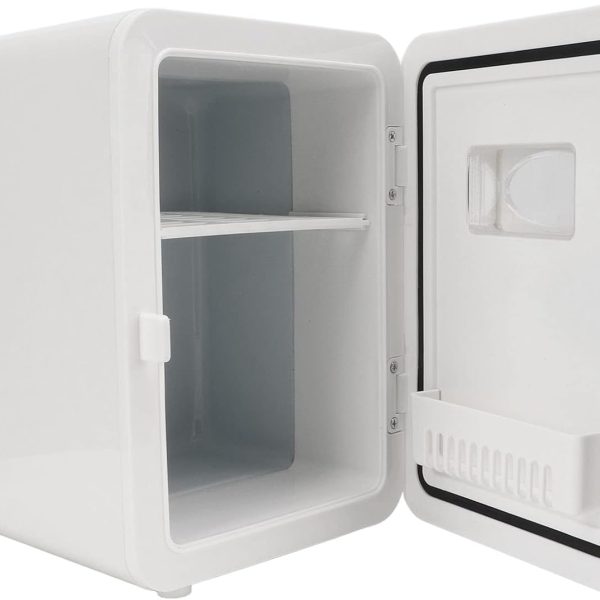 LJCM 6L Car Refrigerator, 45W 220V White Portable Refrigerator Space Saving Compact Structure for Home (UK Plug)