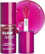 I DEW CARE Lip Gloss - Glow Easy Raspberry | Jojoba Seed Oil, Vitamin C, Pigmented Glossy Stain, Hydrating, Korean Makeup, Pink Color, Moisturizing, Nourishing, 0.20 FL Oz