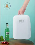 ⁦Car Refrigerator, Portable Mini 4L Small Refrigerator Freezer, 12V/220V Car Home Dual-purpose Dormitory Desktop Small Household Silent Freezer⁩ - الصورة ⁦3⁩