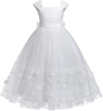 Girls Rainbow Costume Pageant Princess Party Tulle Dress Kids Baptism Christening 3rd Birthday Party Carnival Long Maxi Ball Gown Children's day Gift