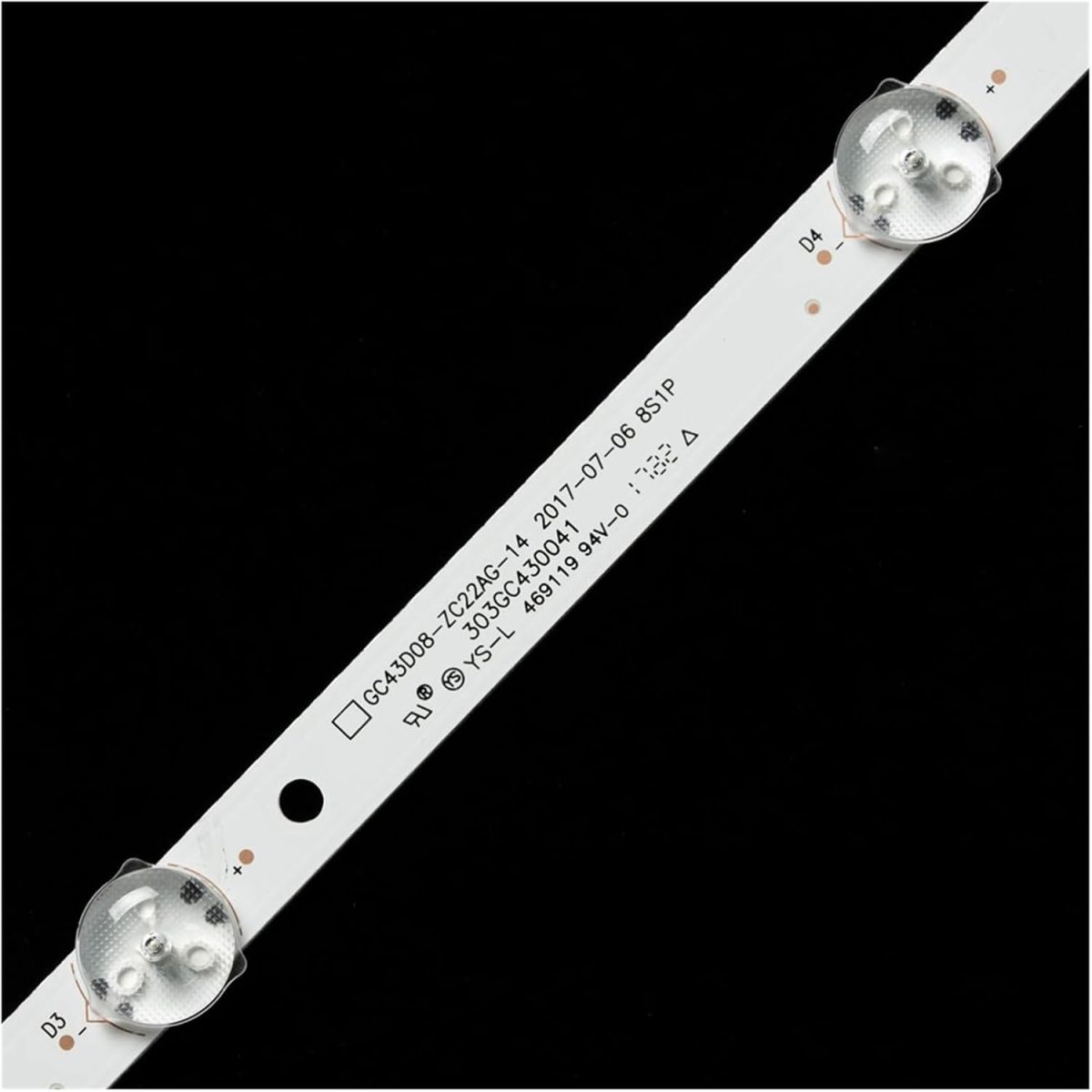 ⁦840mm 3V Led Backlight Strips For GC43D08-ZC22AG UA43NU6000JXXZ UA43NU6900 UA43NU6000J 430043 UN43j5200AF UN43J5202AF UN43j5202⁩ - الصورة ⁦2⁩