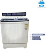 ⁦WDA Semi Automatic Twin Tub Washing Machine, 8 kg Capacity, White⁩ - الصورة ⁦2⁩