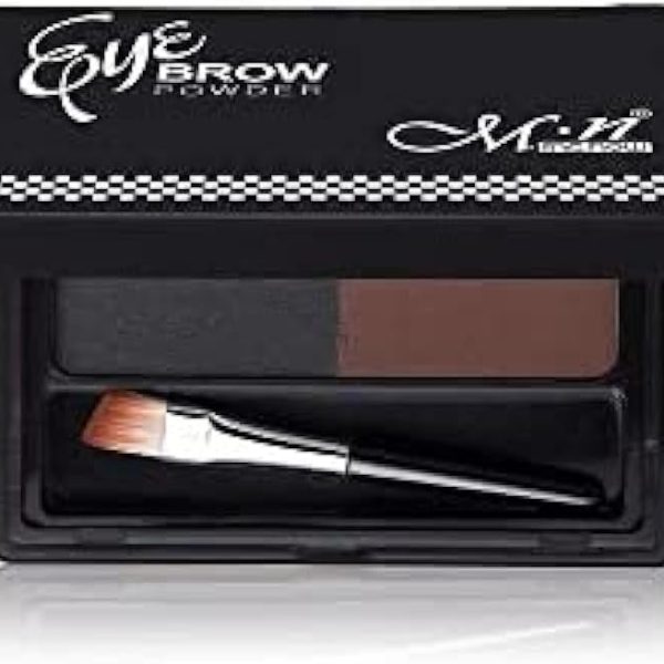 MN eyebrow powder with brush black color BROWN COLOR gift for women