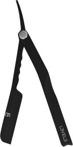 L3 Milly Razor - Fast and East to Assemble - Excellent Grip and Control - Straight Razor Holder- Level Three Razor Holder Black
