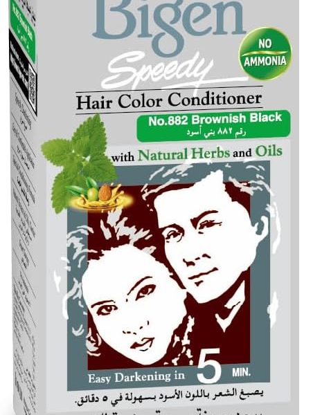 Bigen Speedy Hair Color Conditioner - Brownish Black No. 882
