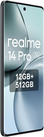 ⁦Realme 14 Pro Dual-SIM 512GB ROM + 12GB RAM (GSM Only | No CDMA) Factory Unlocked 5G Smartphone (Suede Grey) - International Version⁩ - الصورة ⁦2⁩